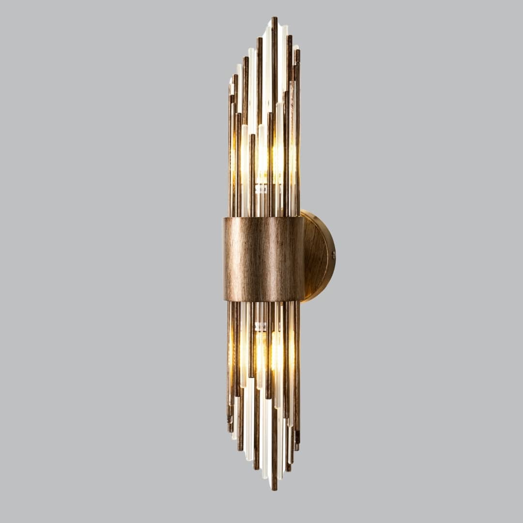 Antique gold and glass wall light Ireland