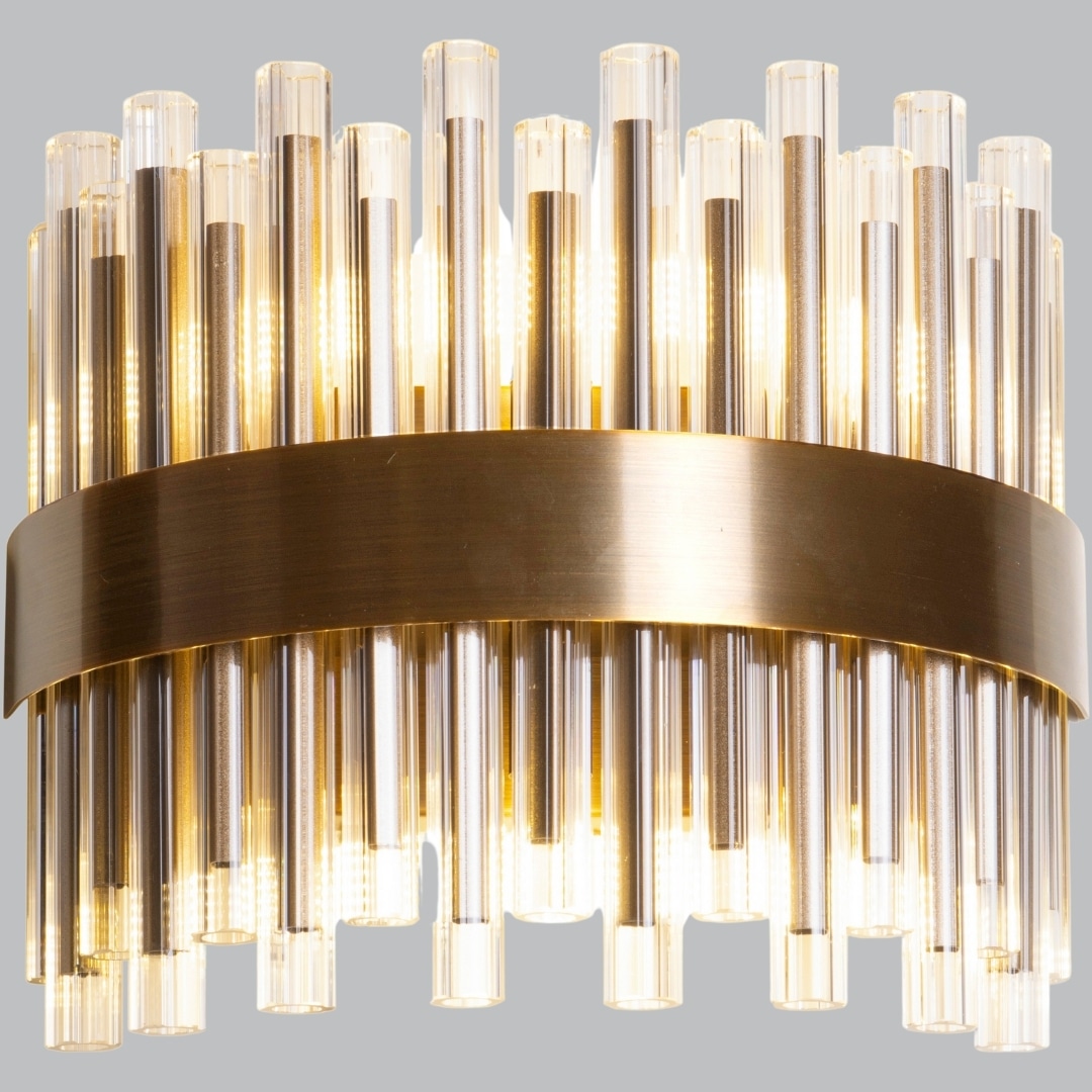 Ives Antique brass and Glass Wall Light Ireland