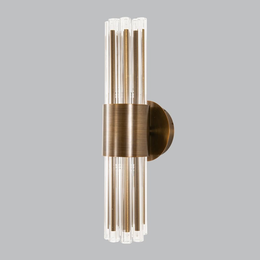 Glass and Brass Wall Light Ireland