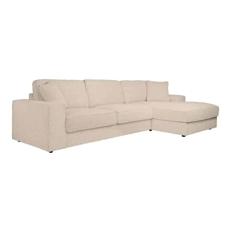 2.5 seater beige right lounge