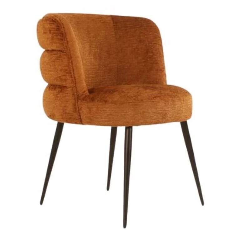 cognac dining chair with black leg