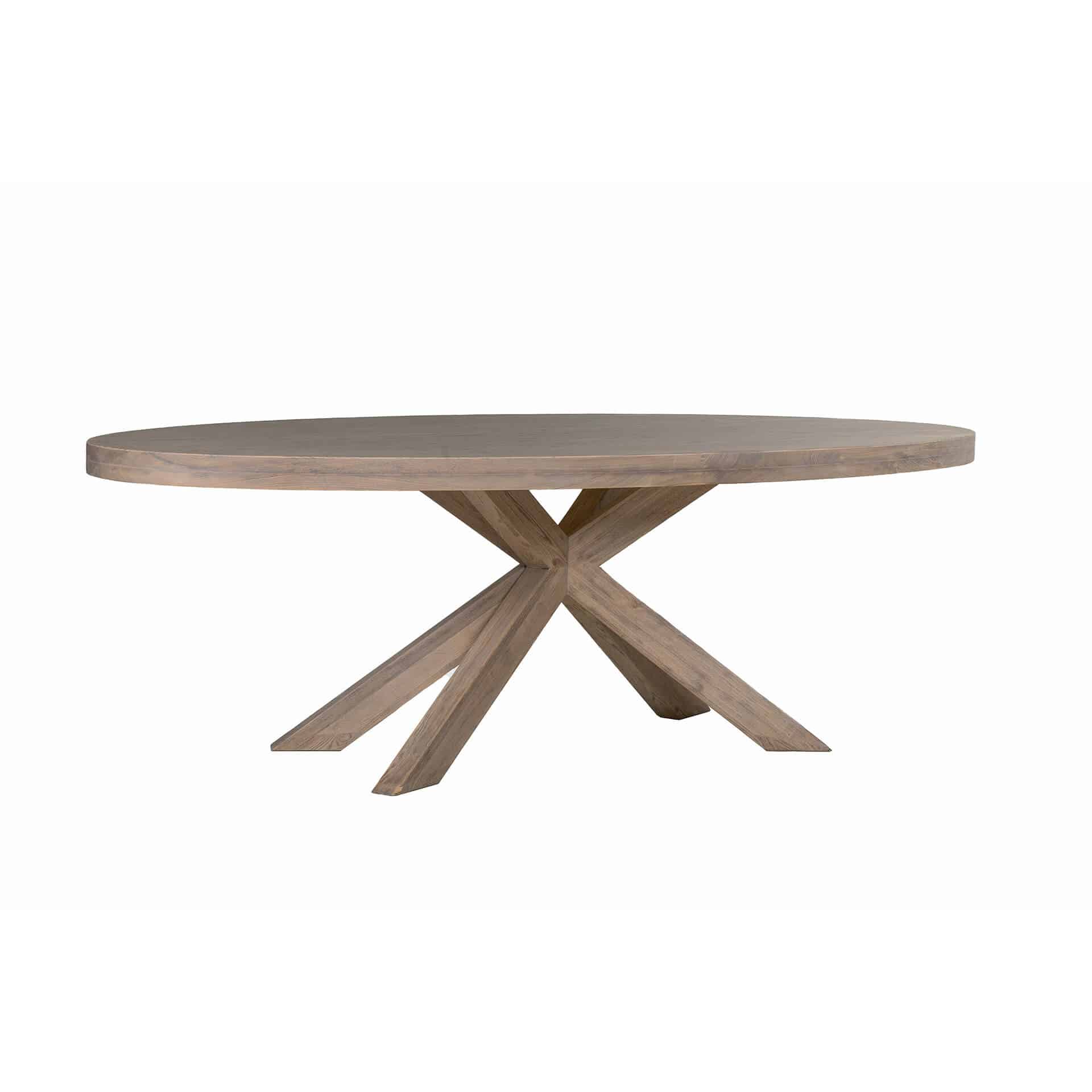 oval oak dining table