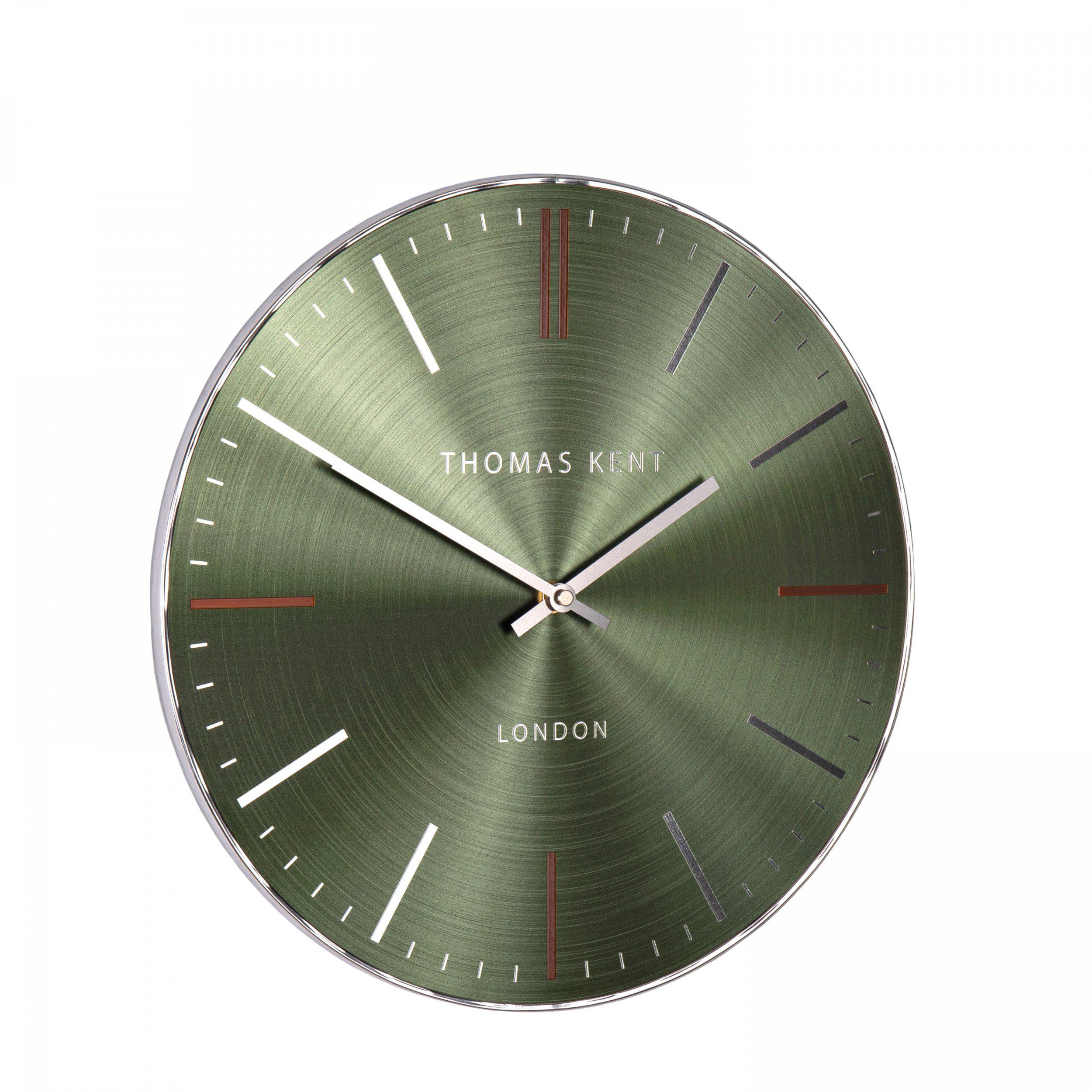 Modern green round clock