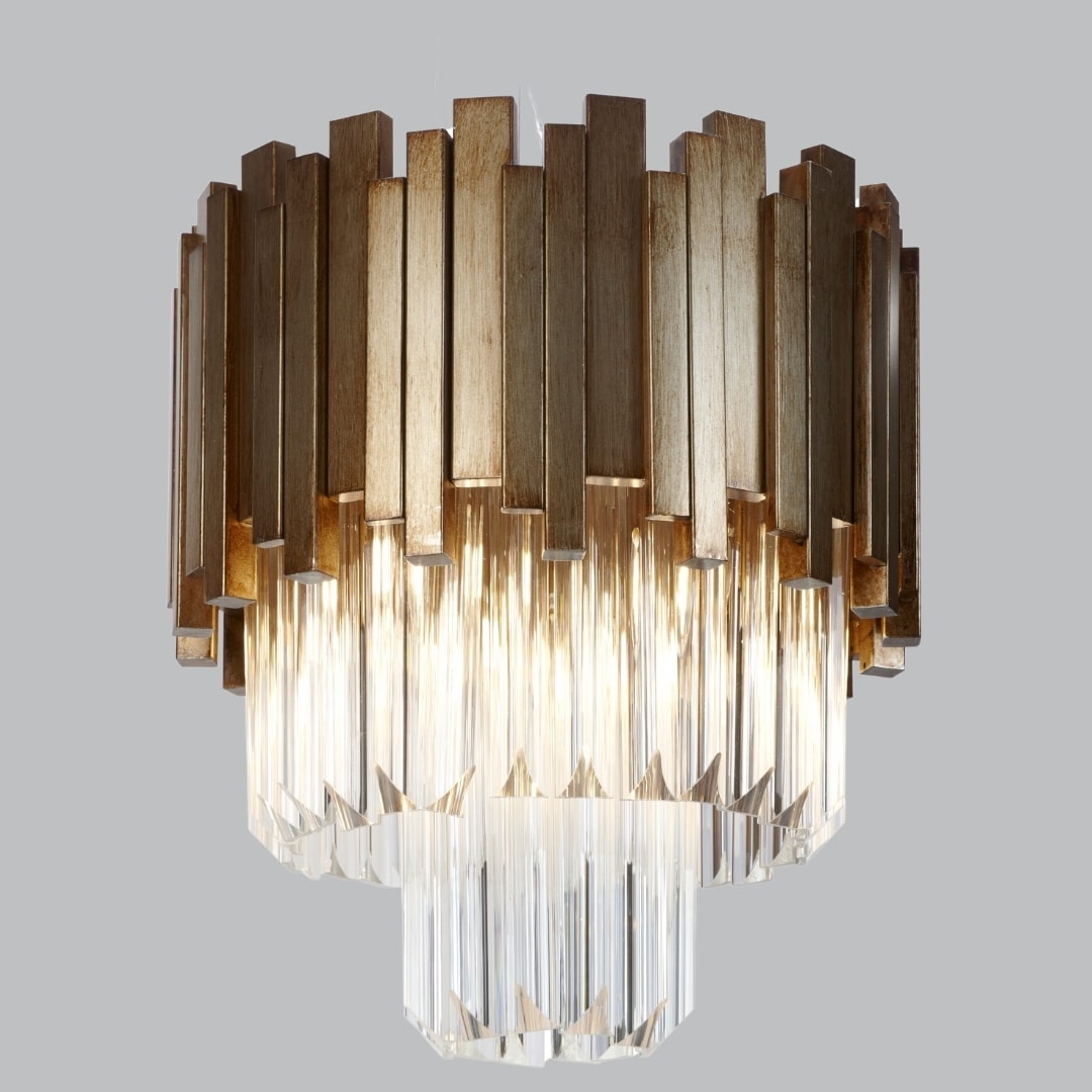 glass and gold ceiling light Ireland