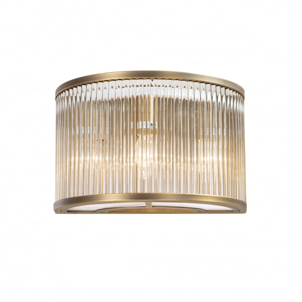 Glass and Brass wall light . Furniture shop Ireland