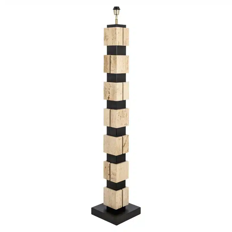 Cream and Black Floor Lamp. Contemporary design