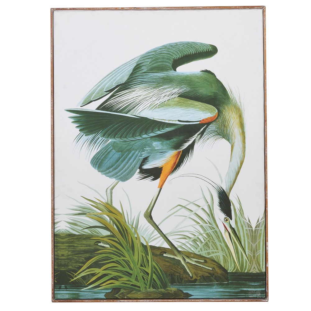 Wall Art Green Tropical Crane