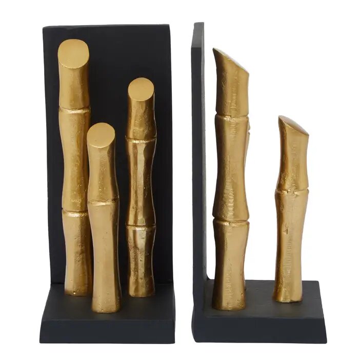 black and gold bookends