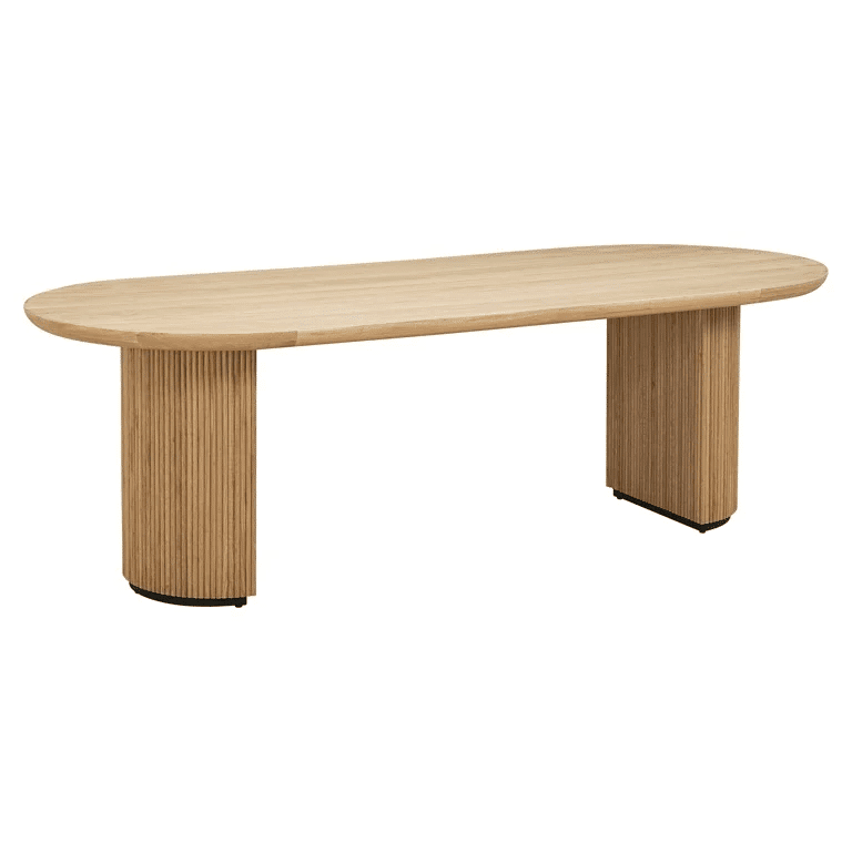 contemporary large natural oak dining table