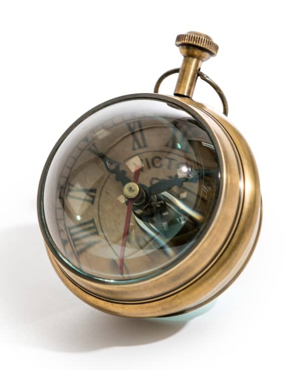 antiqued brass table clock Ireland