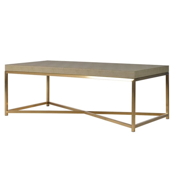 Sage Faux Shagreen Coffee Table