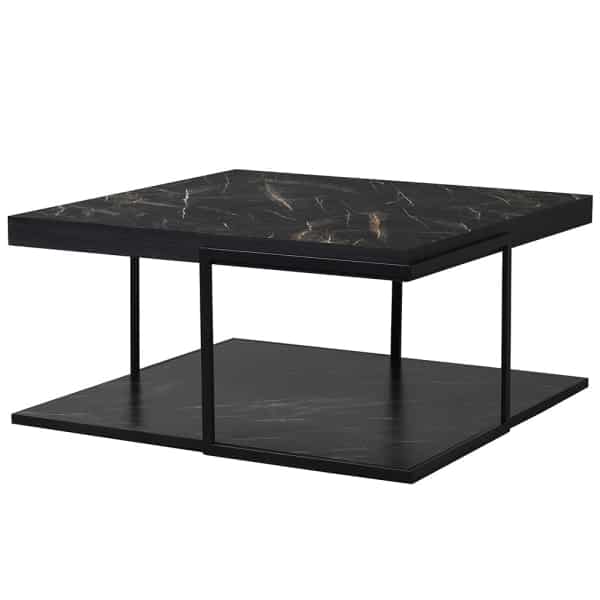 Black Faux Marble Coffee Table