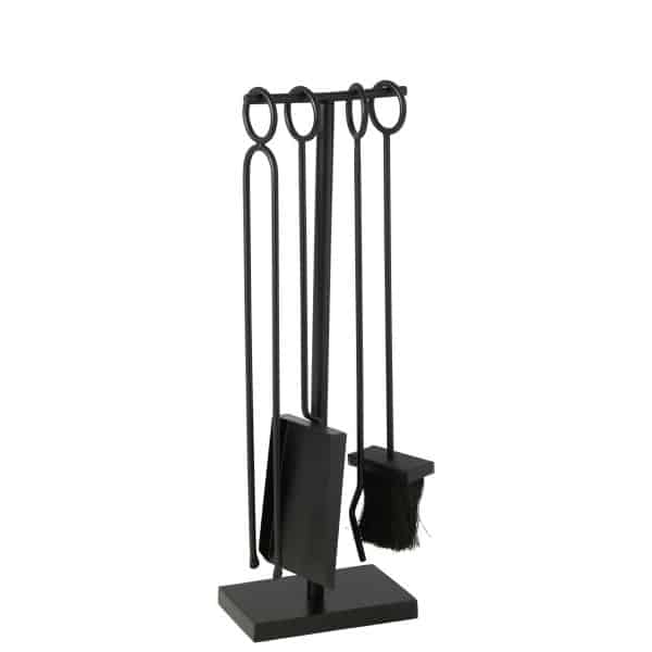 Black Metal Fireplace Set