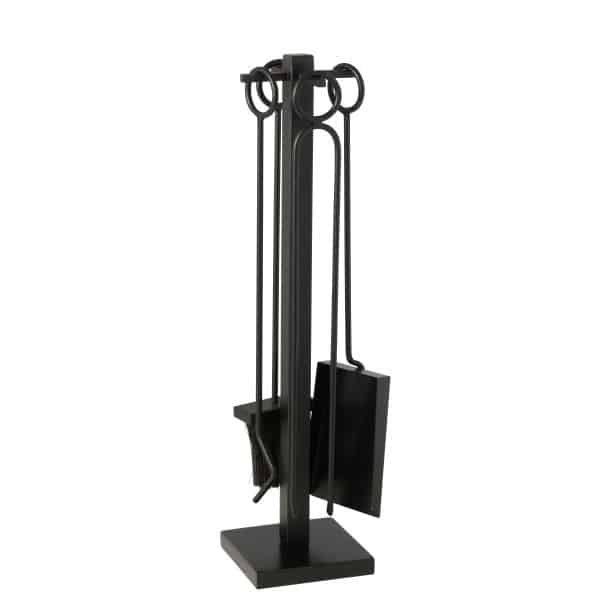 black metal fireplace set