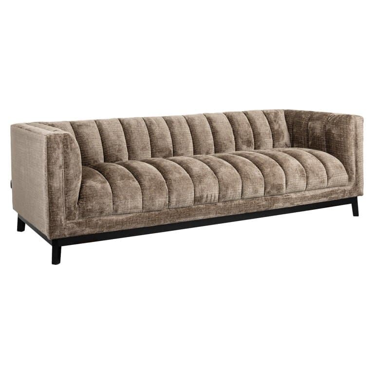 Contemporary stone chenille sofa