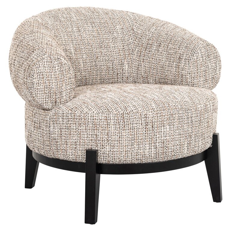 Contemporary occasional chair with black legs