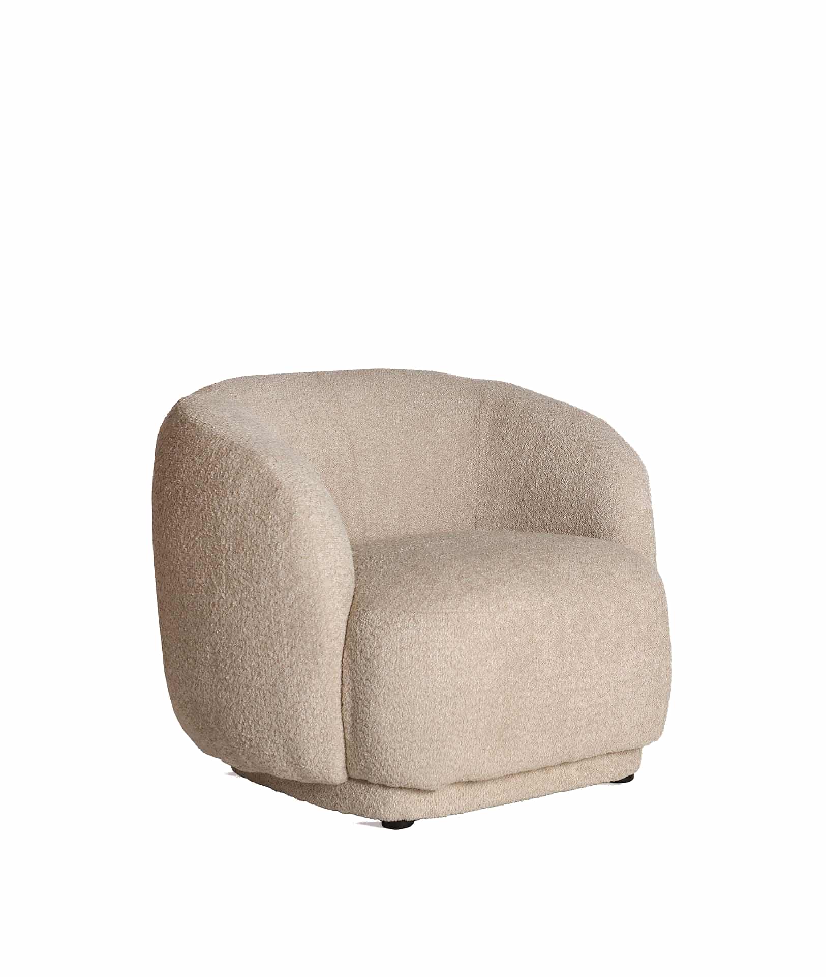Boucle armchair. Art deco style.