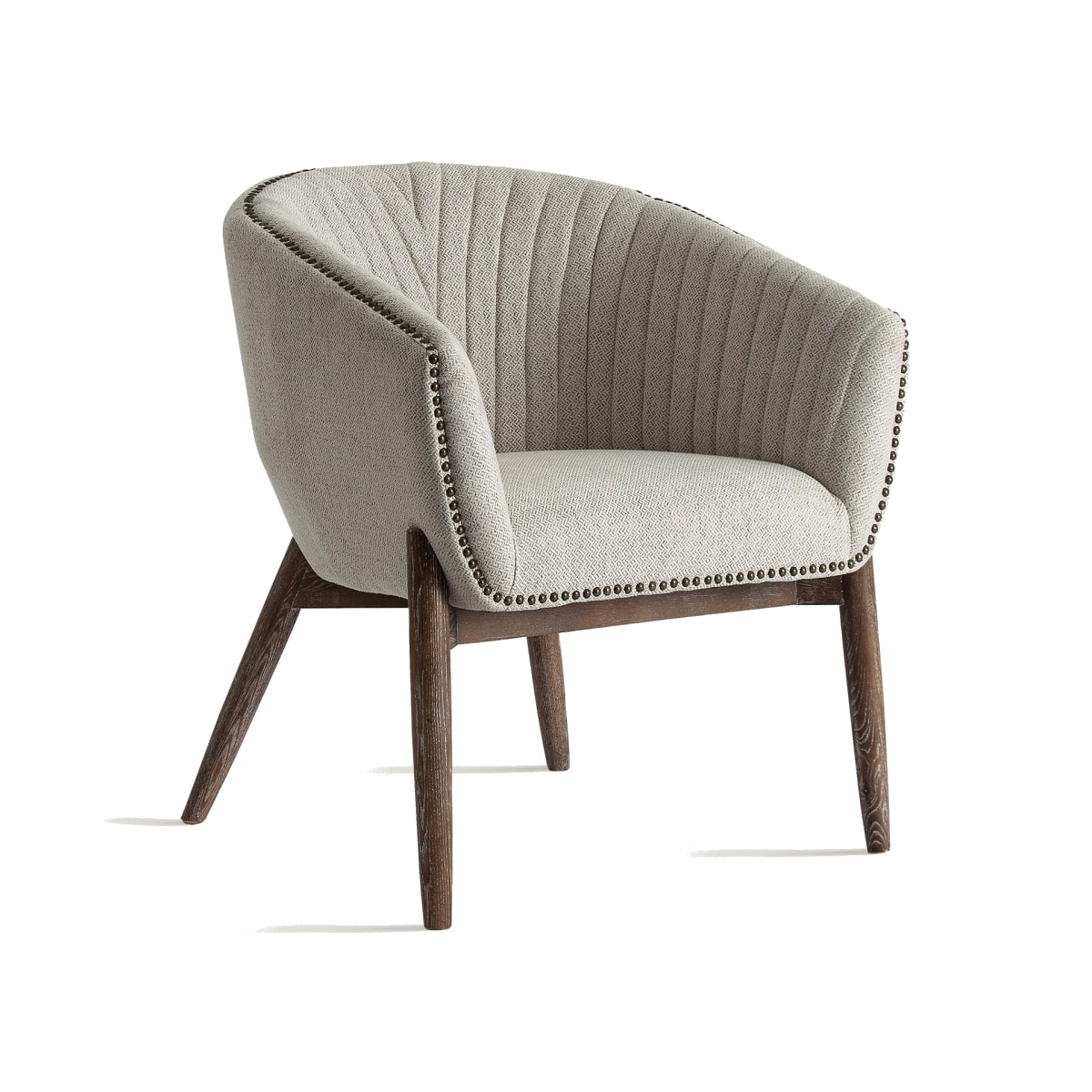 Grey-fabric-armchair-with-wood-frame