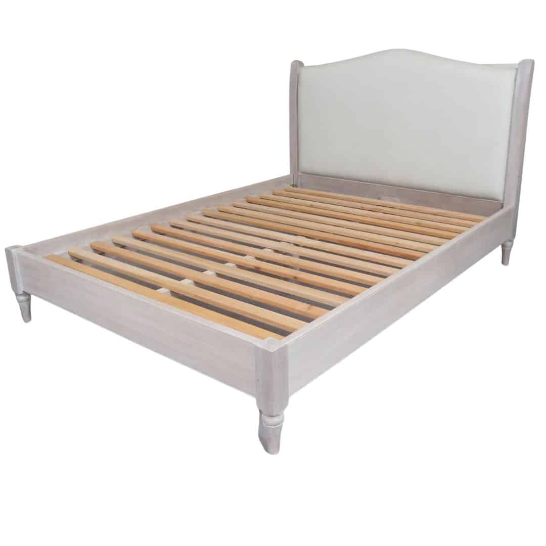 5 ft king Bedframe White Wash
