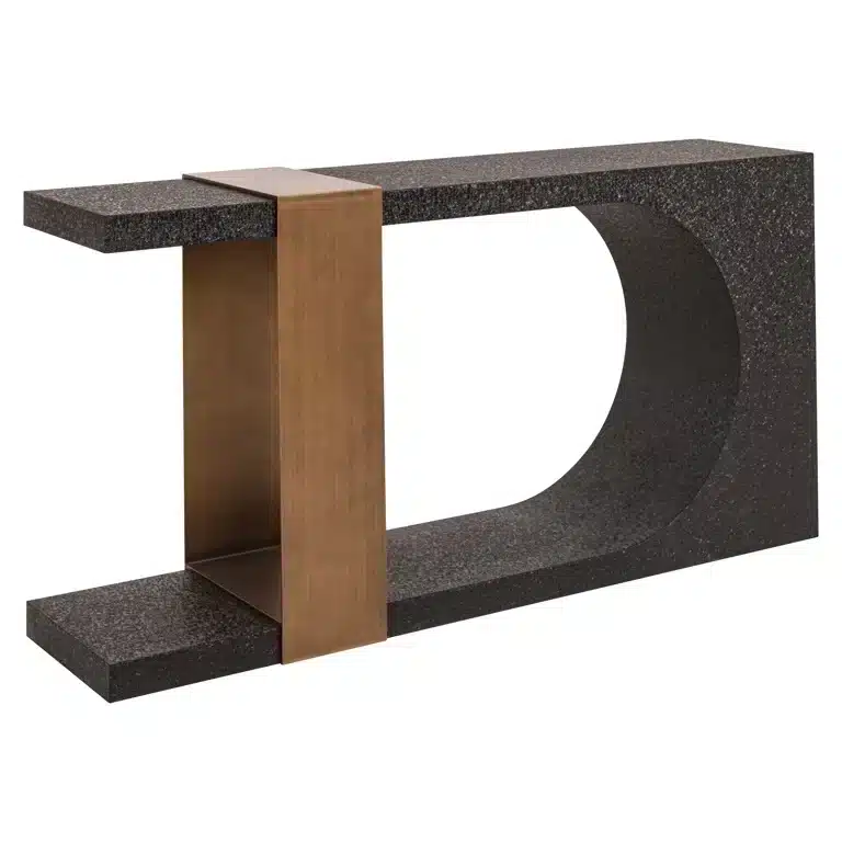 Bennet Console Table (Black and Gold)