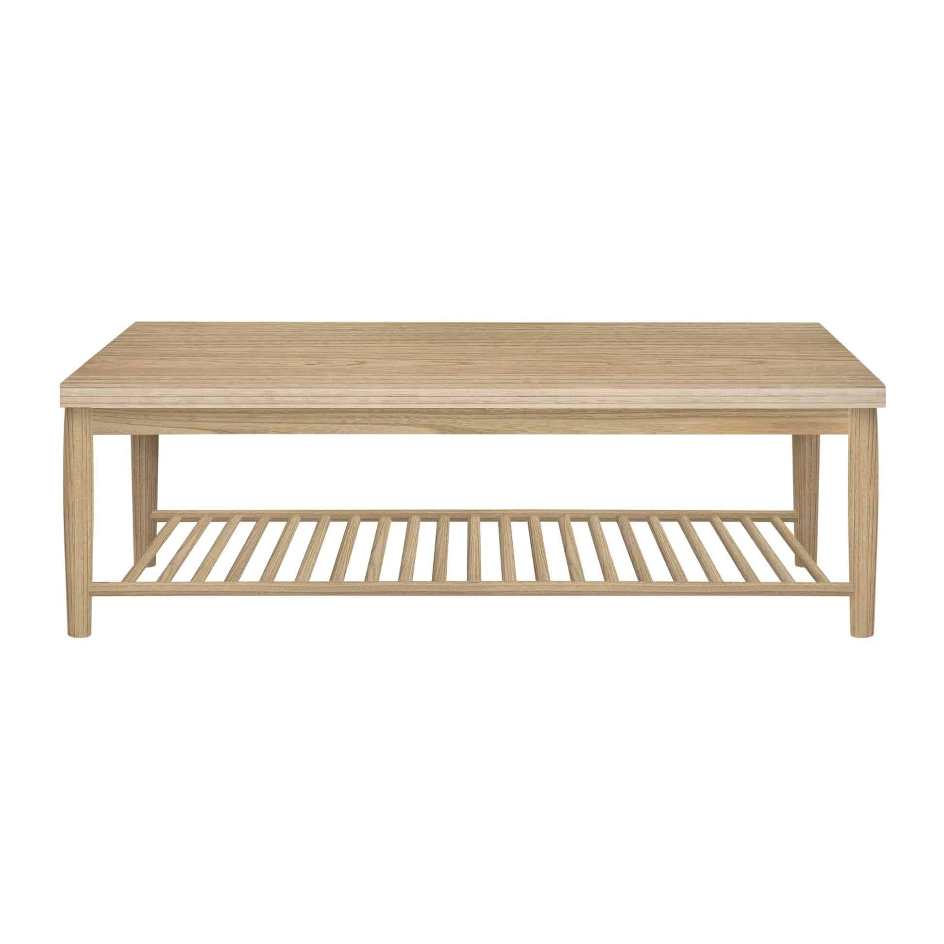 Delta Coffee Table with Shelf. Solid Oak