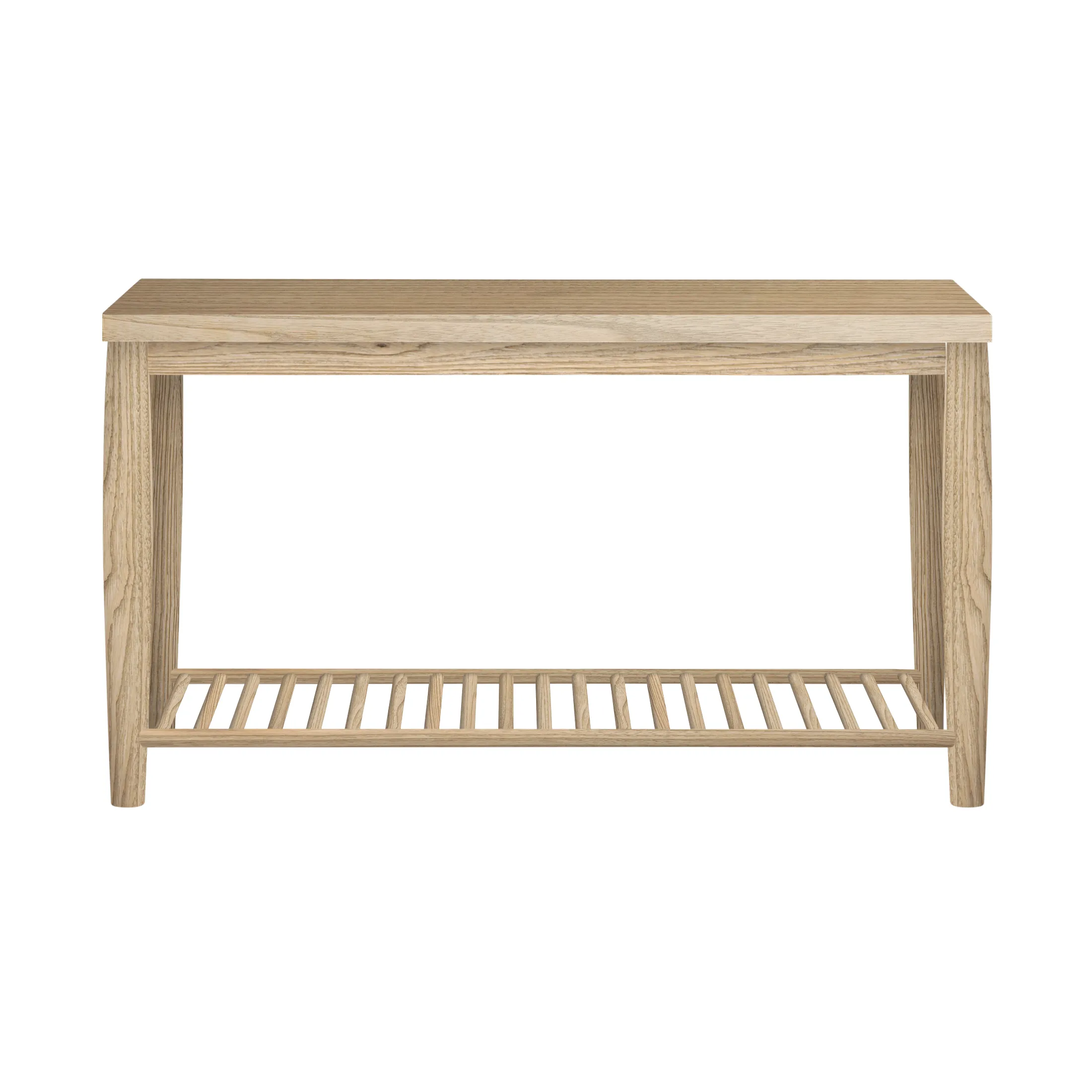 Delta Console Table with Shelf Oak