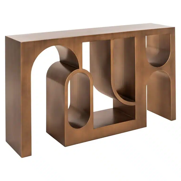 Lazair Console Table (Brushed Gold)
