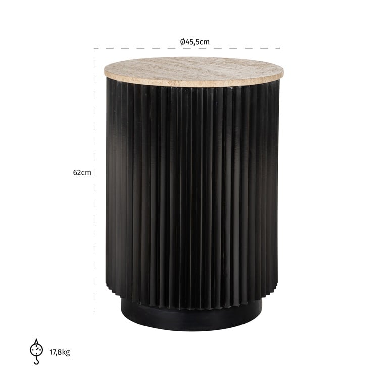 Westport End Table - product dimensions