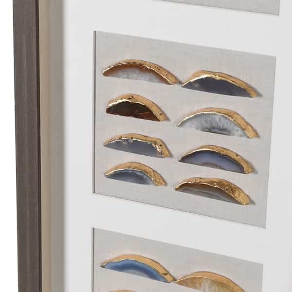 Tall Agate Array Box Wall Art close up