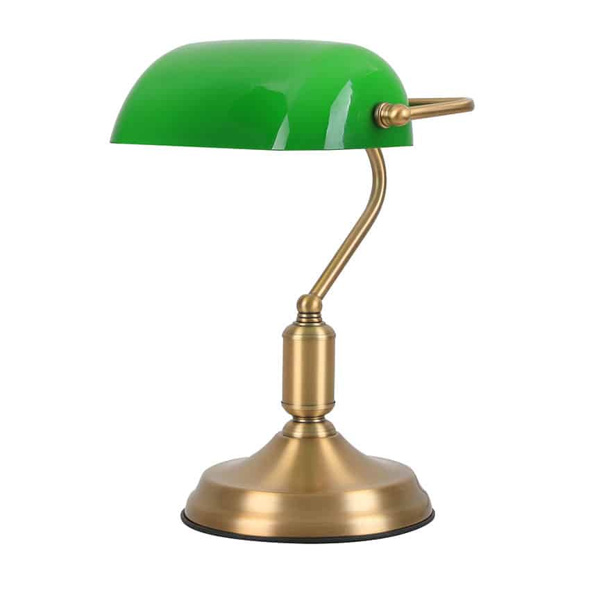 Banker Lamp Green