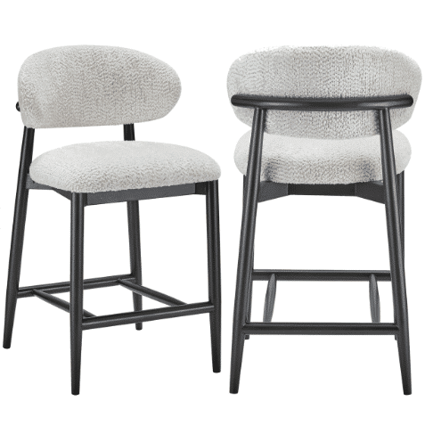 Dover Counter Stool Cream fabric.