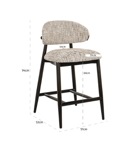 Dover Counter Stools natural fabric dimensions