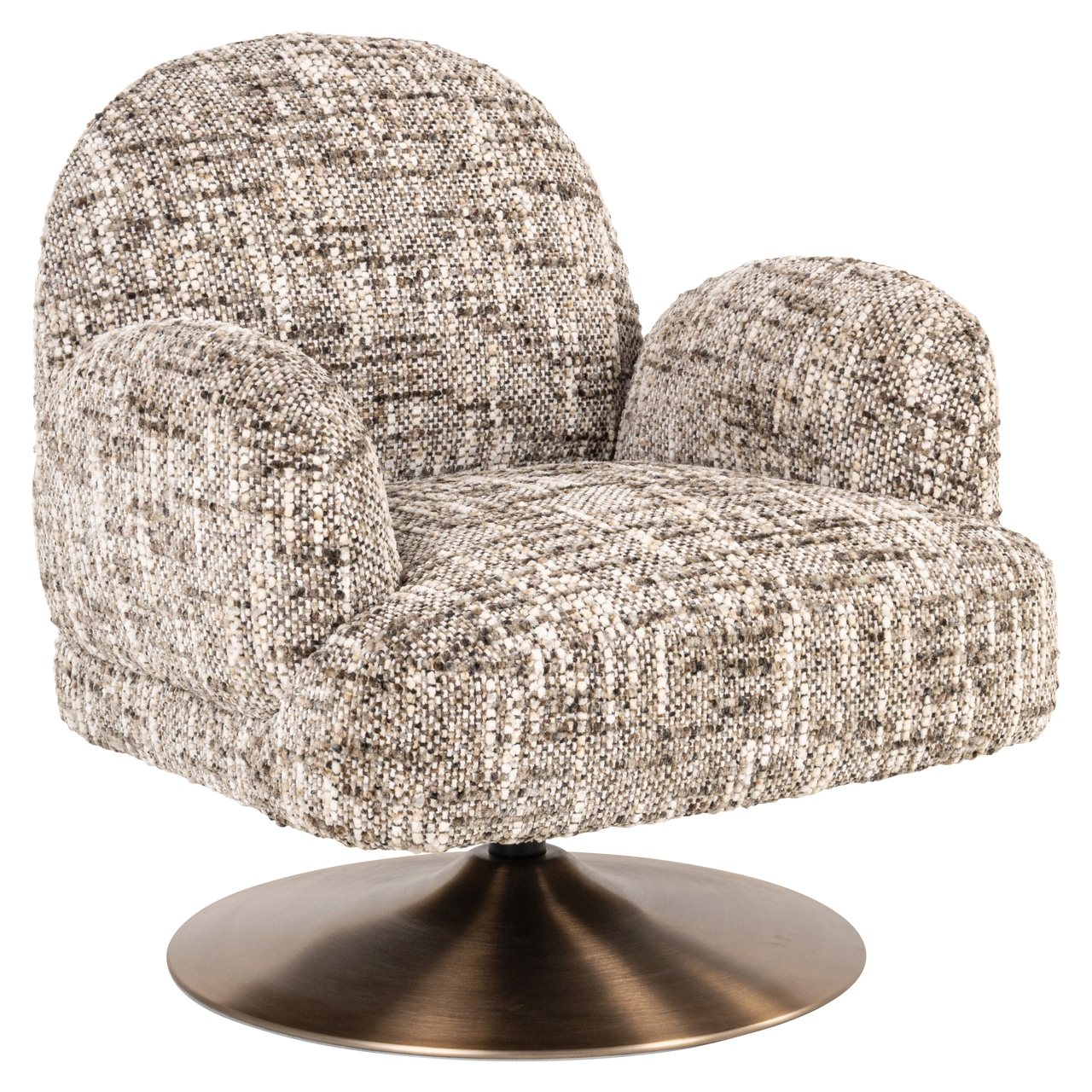 Kingsley Lounge Chair (Brown Omara). Swivel base.