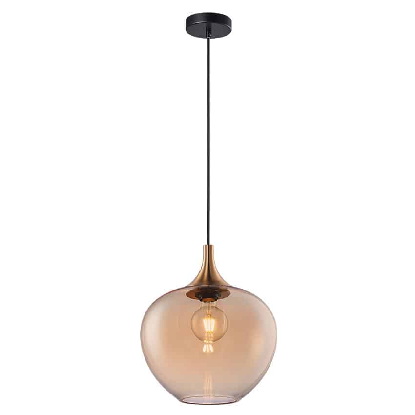 Amber Glass Ceiling Light