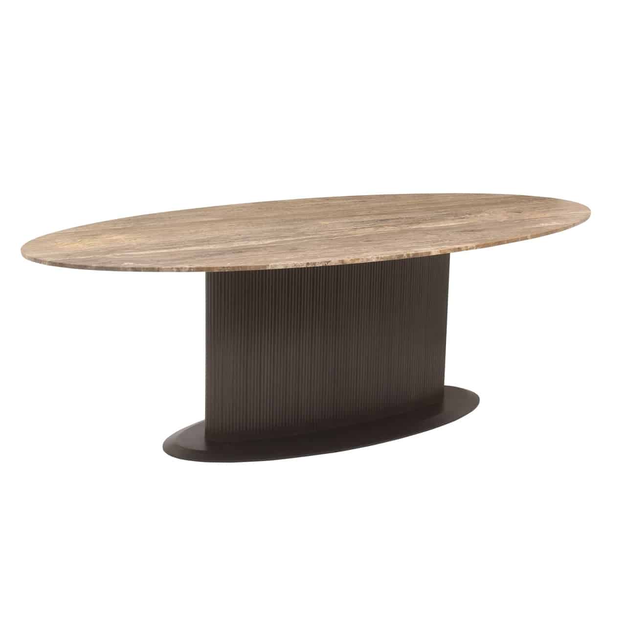 Ravenna Brown Oval dining Table 235cm