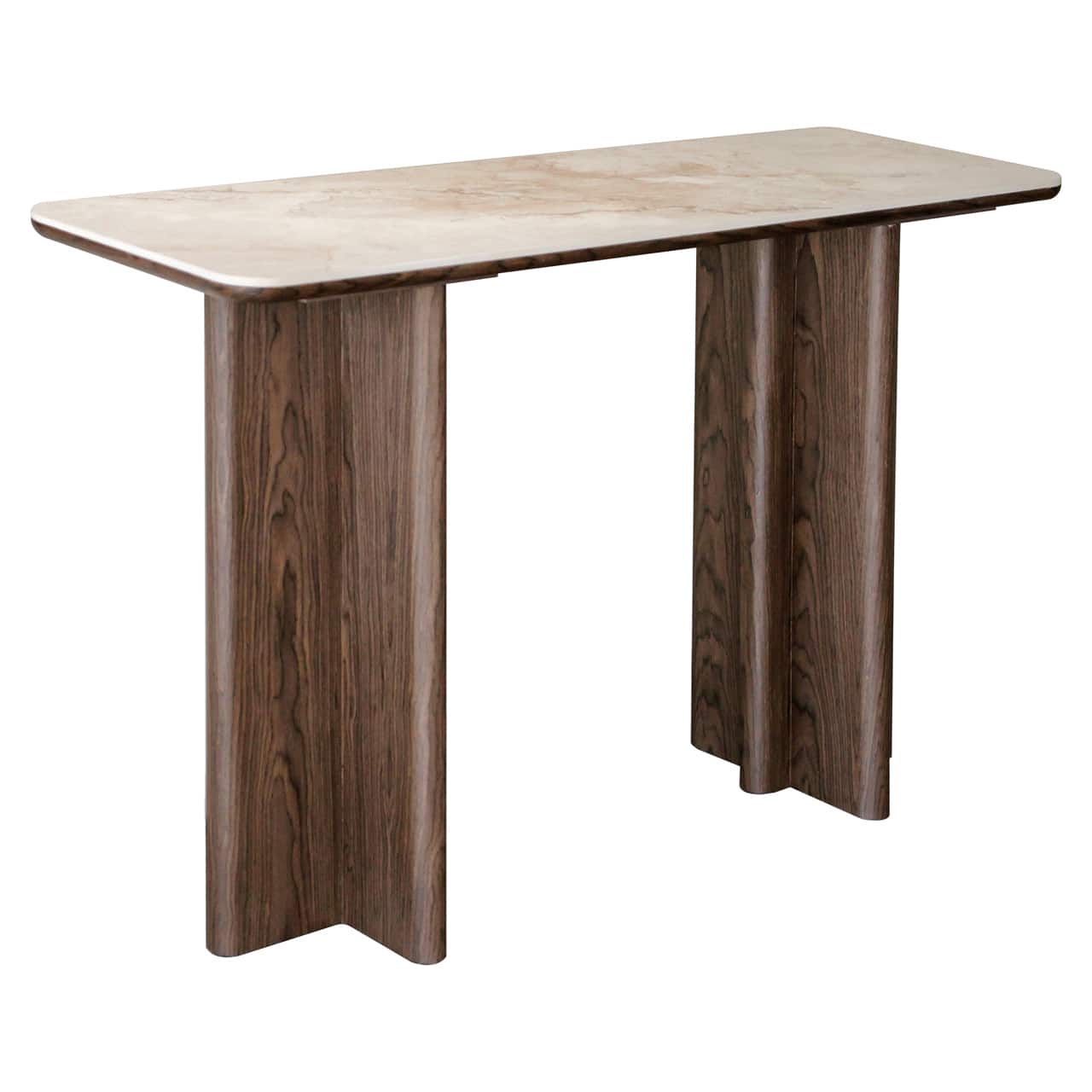 Caden Console Table. Caden Console Table is a modern, brown console with a slender, minimalist design. Sleek, balanced, and perfect for contemporary entryways or living spaces.