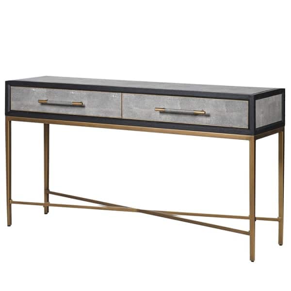 Kyoto Oak & Shagreen Console Table