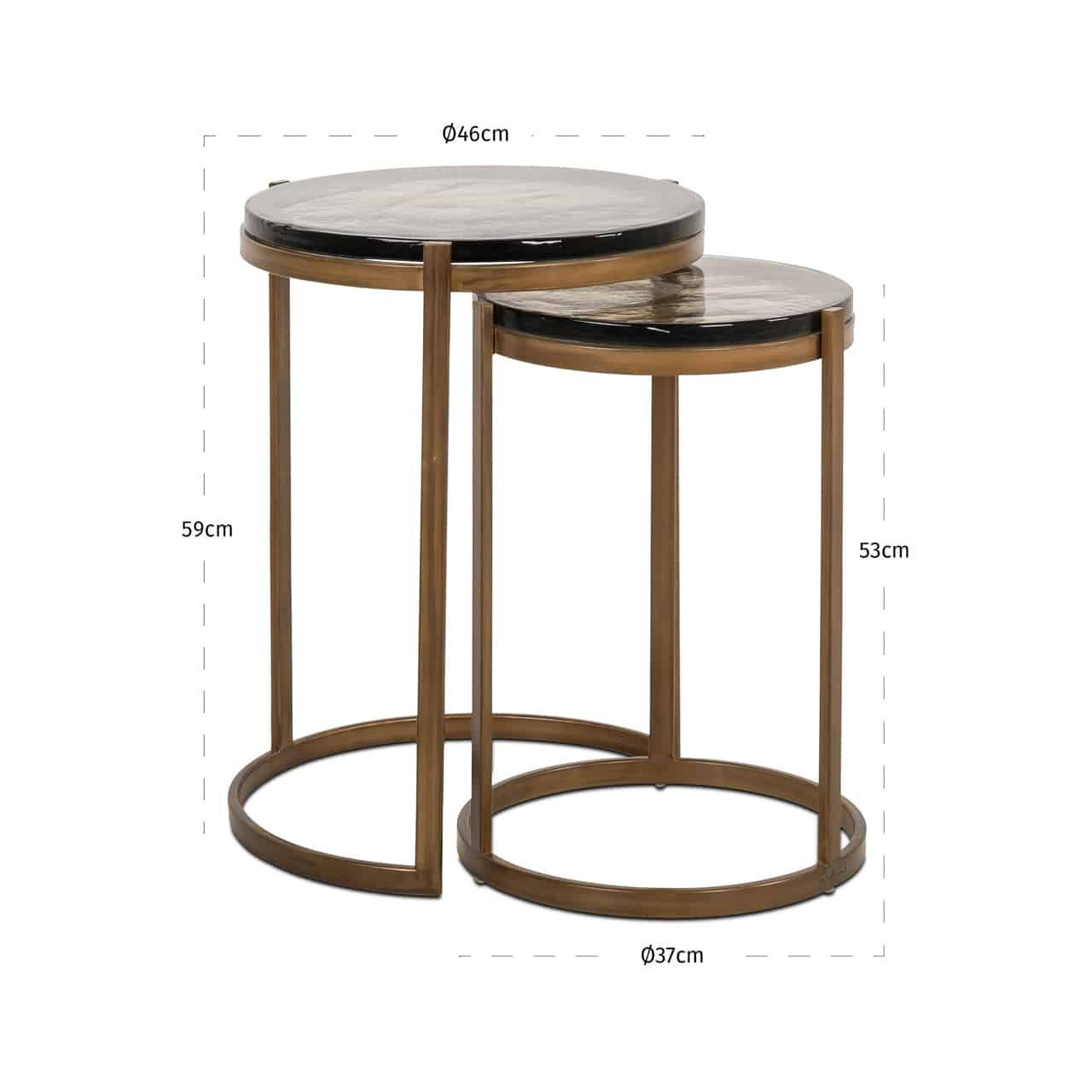 Cairo End Tables (Set of 2) Dimensions