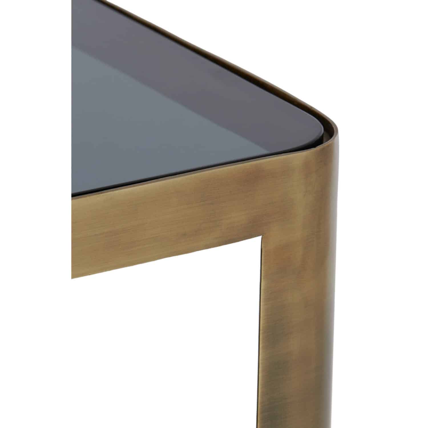 nest of console tables brass and Glass Cork