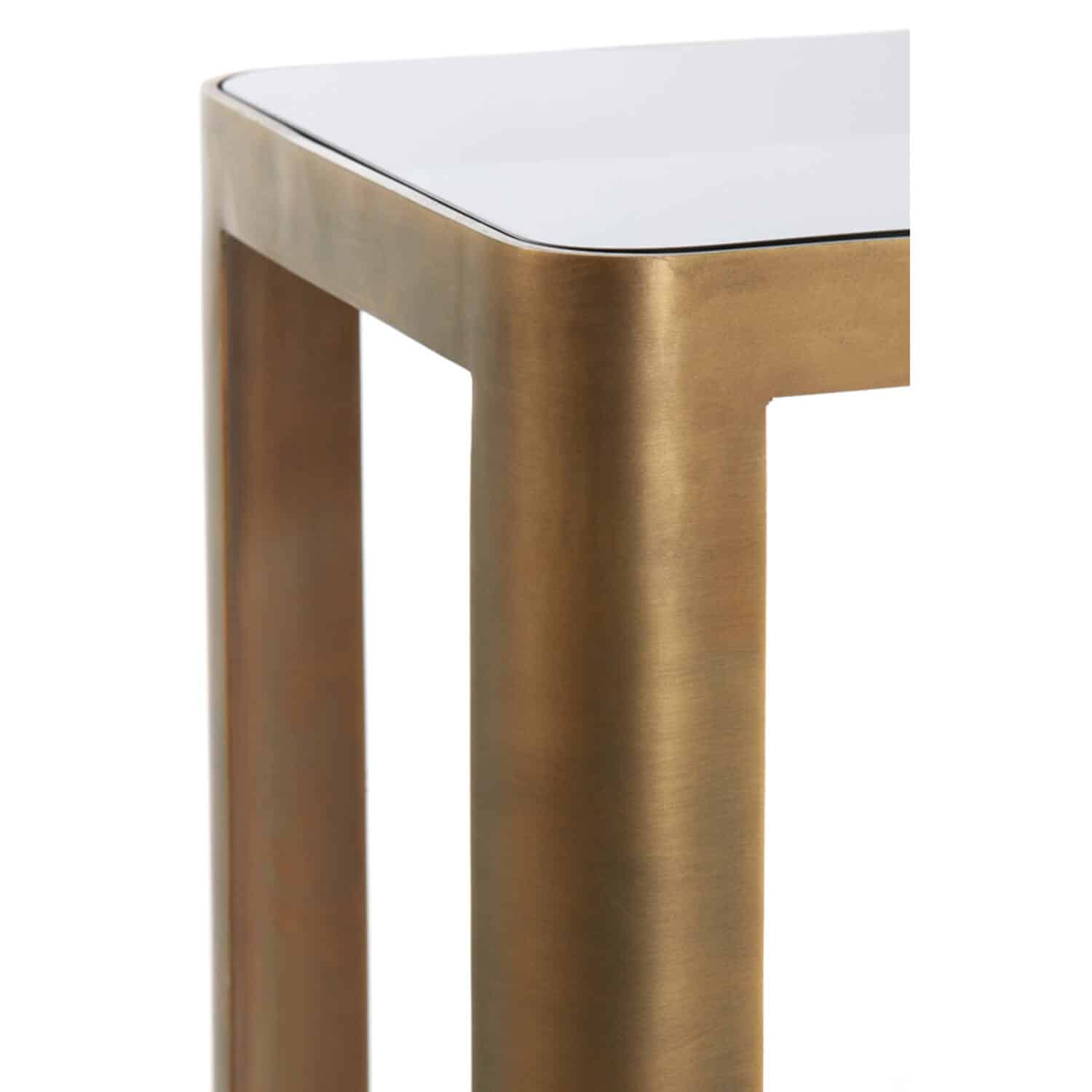 nest of console tables brass and glass Ireland
