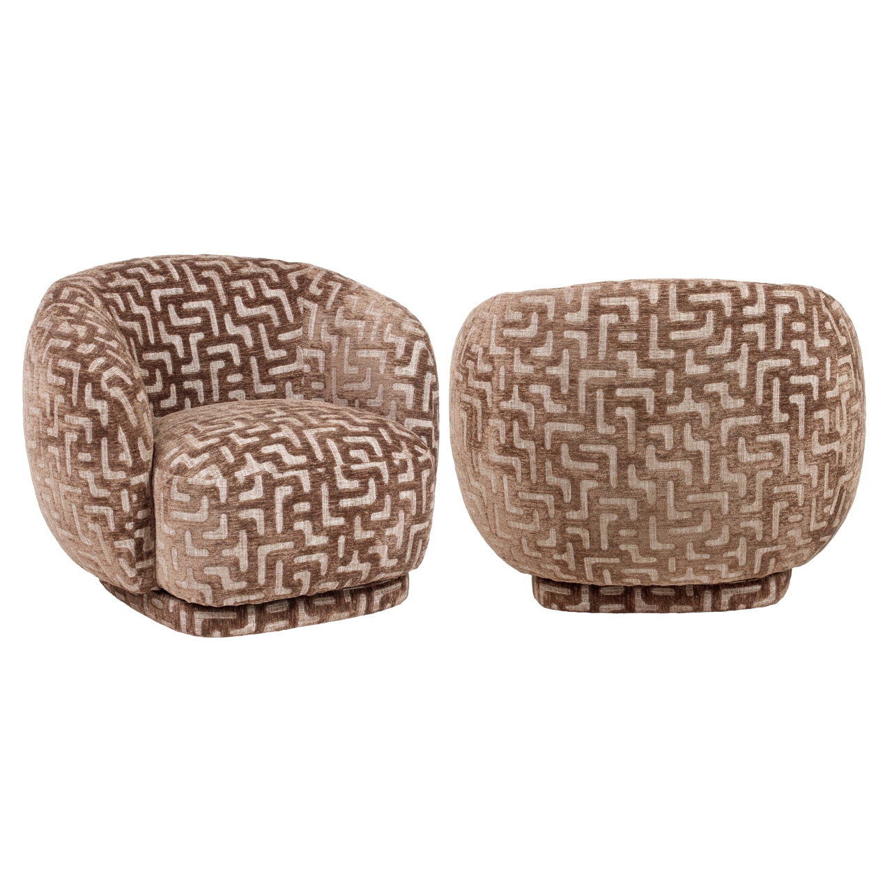 Add style and comfort with the Nivara Lounge Chair in Brown Labyrinth – a chic, versatile accent for any modern living space.