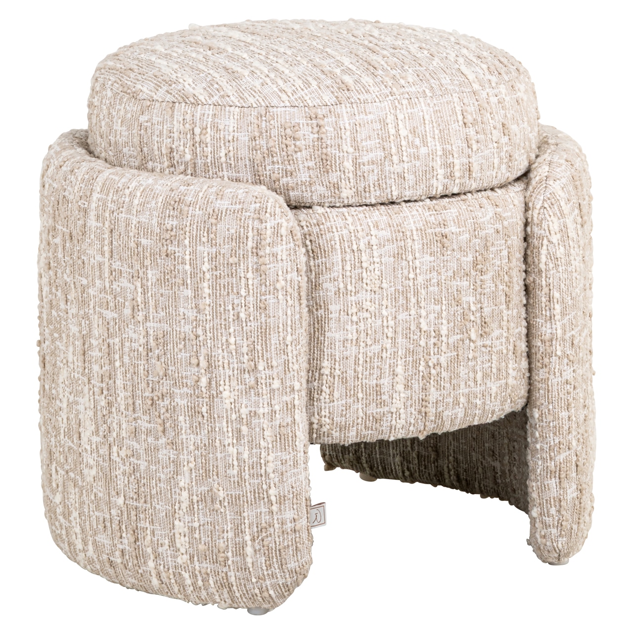 Luxury Cadenza Pouffe & Footstool with Storage in Beige or Mocca Linear. Plush, stylish, and practical for any living space.