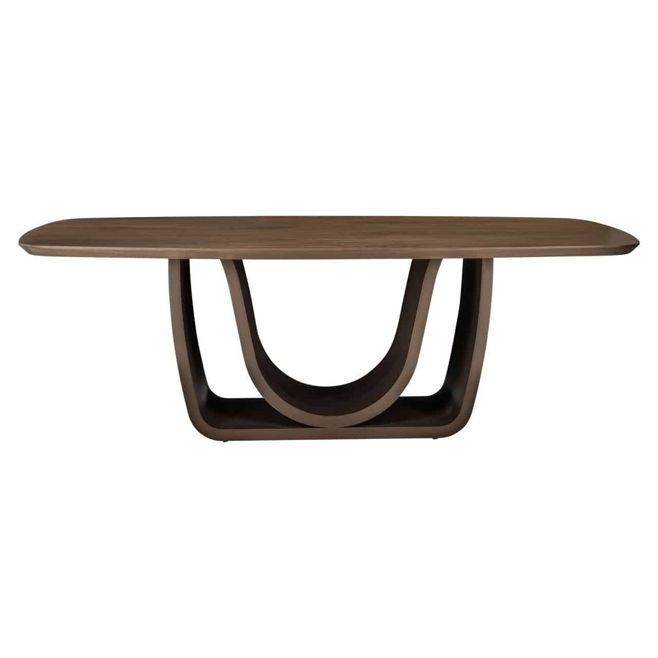Waterford Dining Table Walnut & Brass Base.