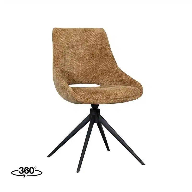 Moya mustard swivel dining chair