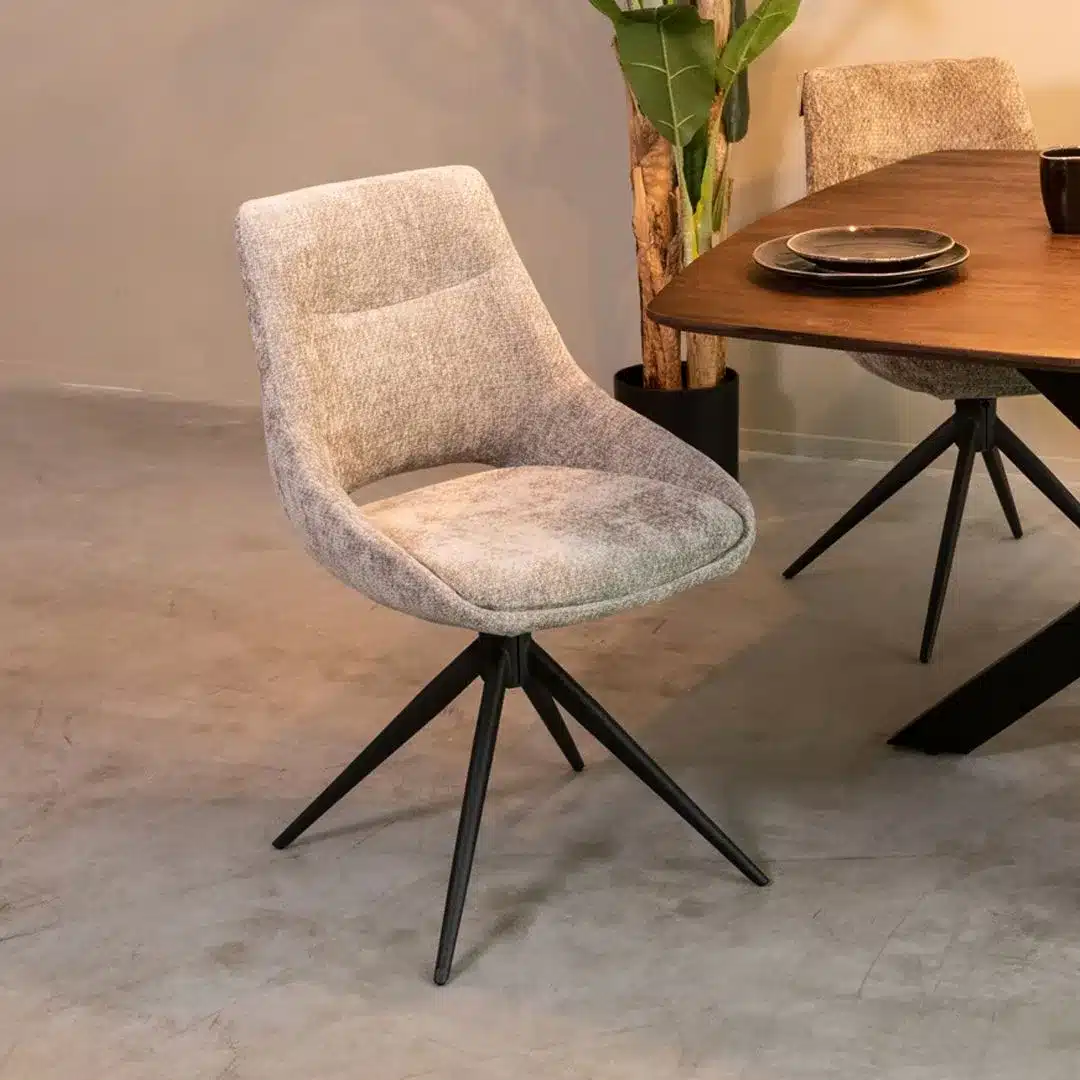 Moya swivel Dining Chair Grey Galway