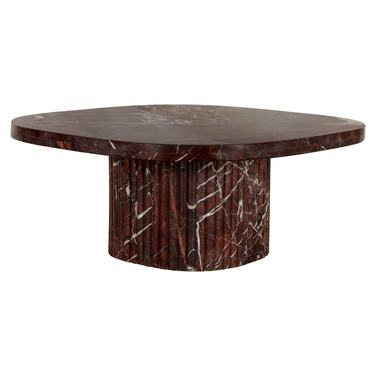 Red Levanto Marble Coffee Table