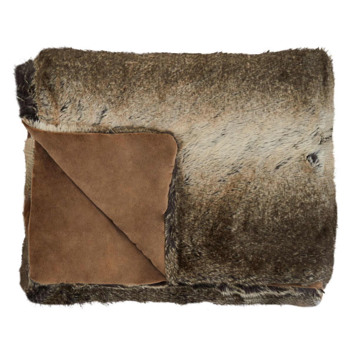 Carraig Mocha Fur Throw
