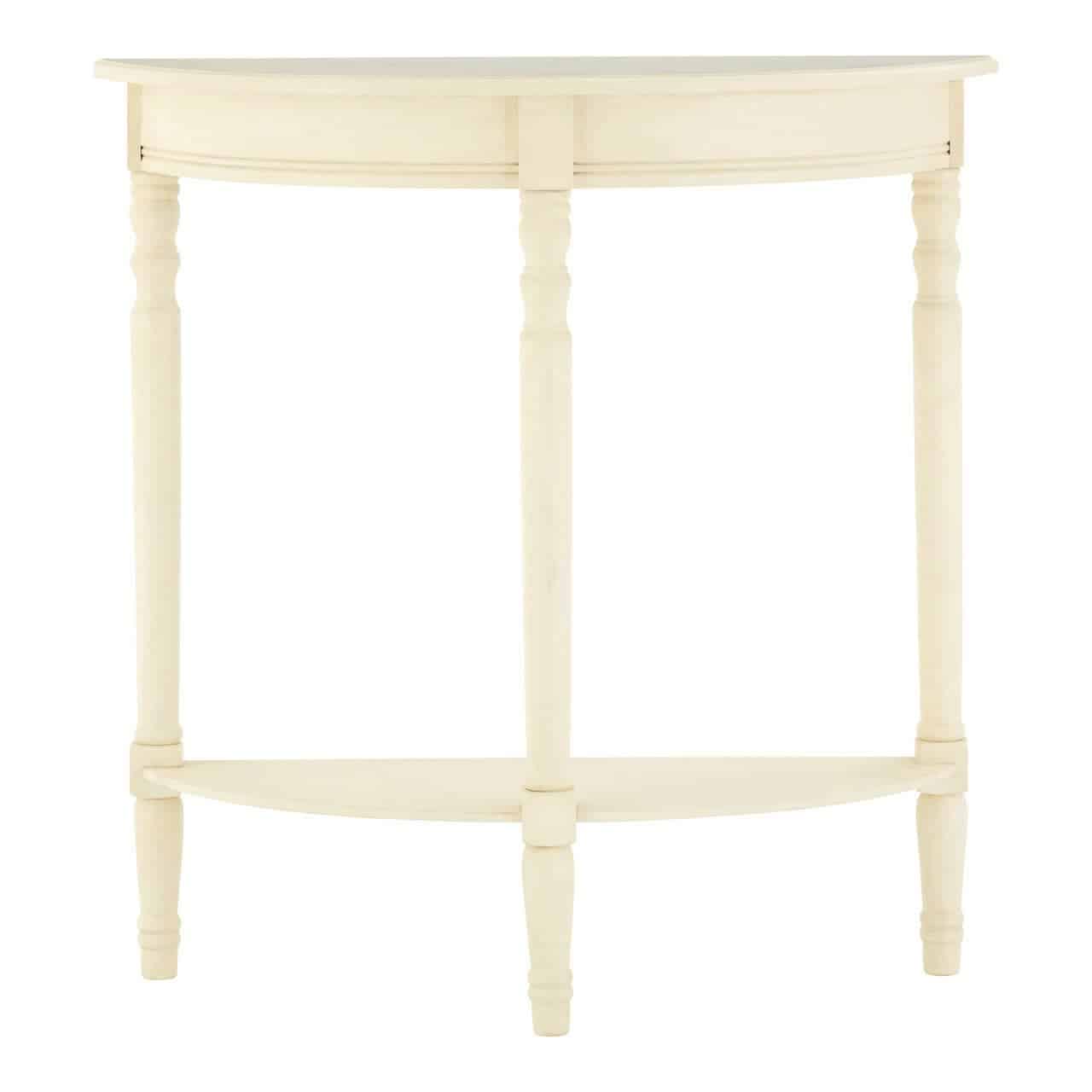Ivory half moon console table