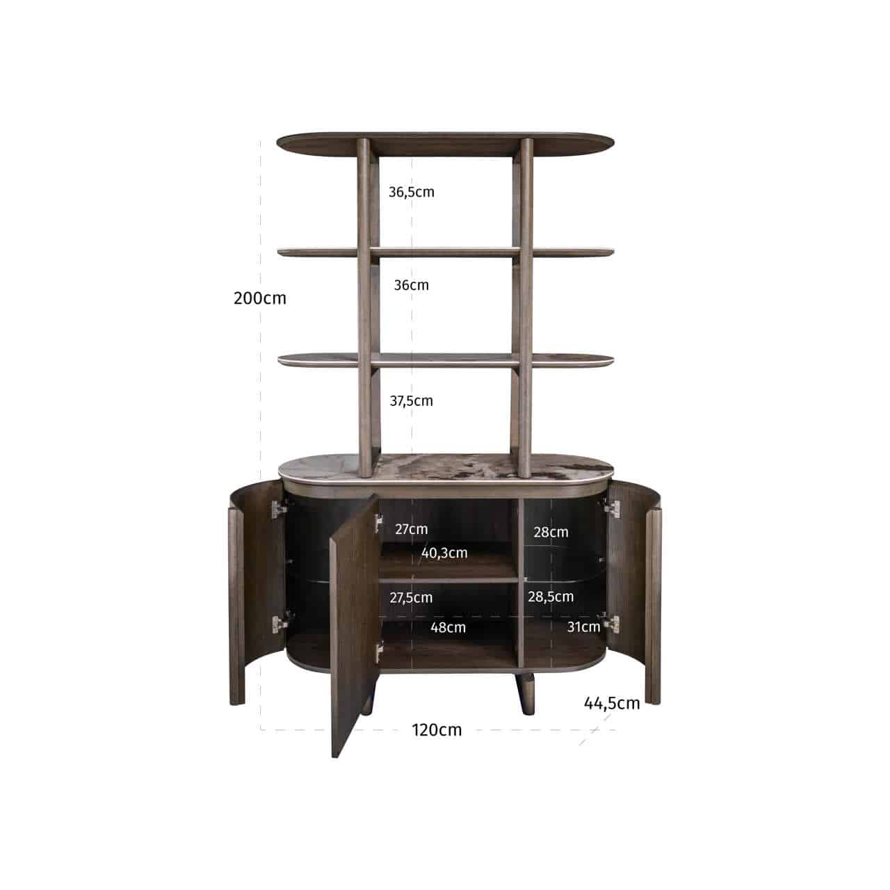 Montauk Display Cabinet dimensions