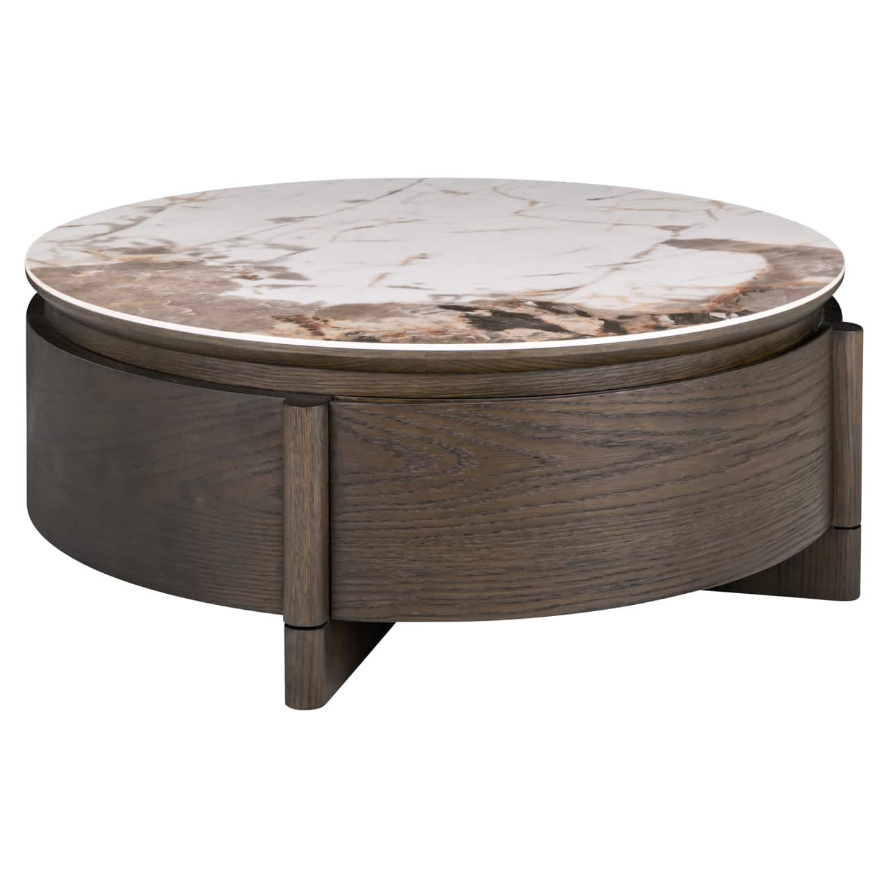 Montauk Round Coffee Table 1 Drawer